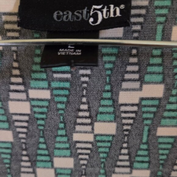 East 5th Geometric Patterned 3/4 Sleeve Blouse - Picture 3 of 3